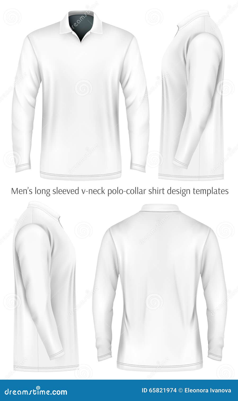 Download Men Long Sleeve Polo Shirt . Stock Vector - Illustration ...