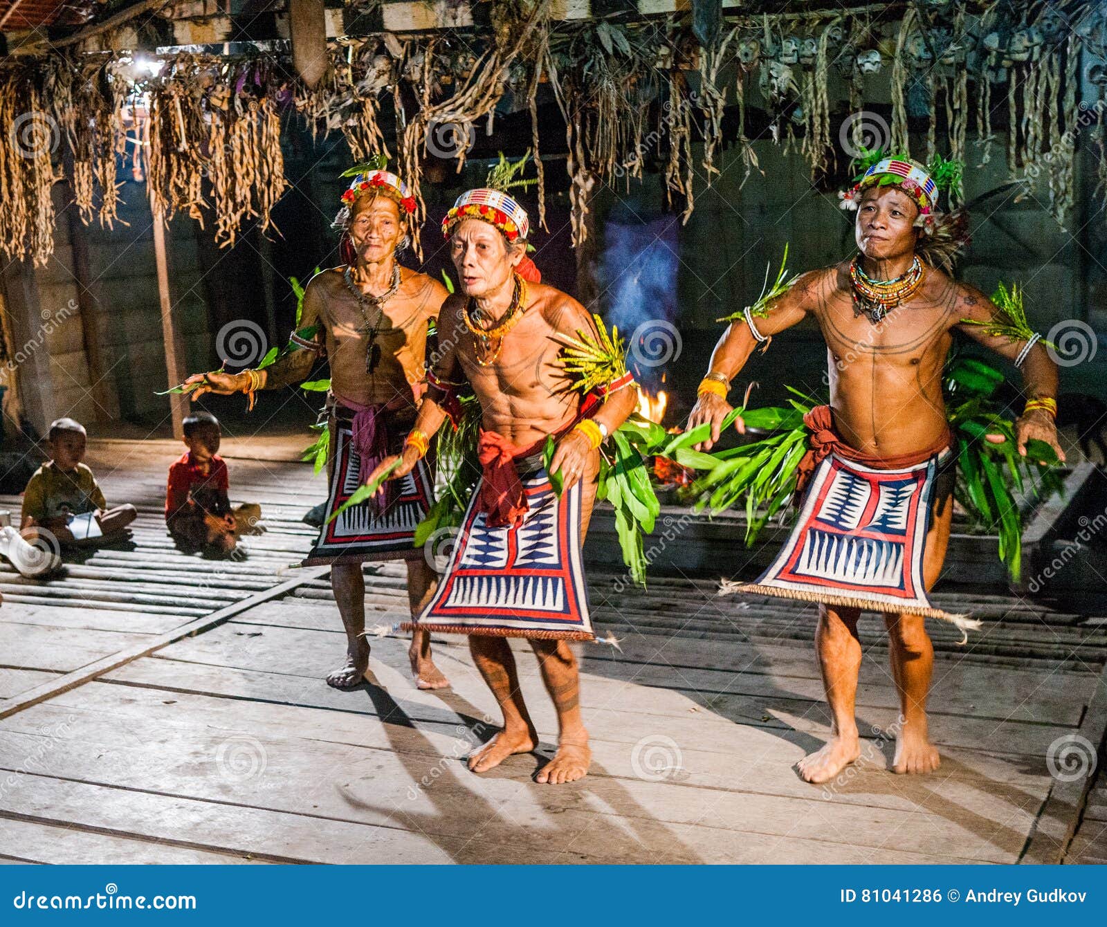  Men  Mentawai  Tribe Dance Ritual Dance Editorial Photo 