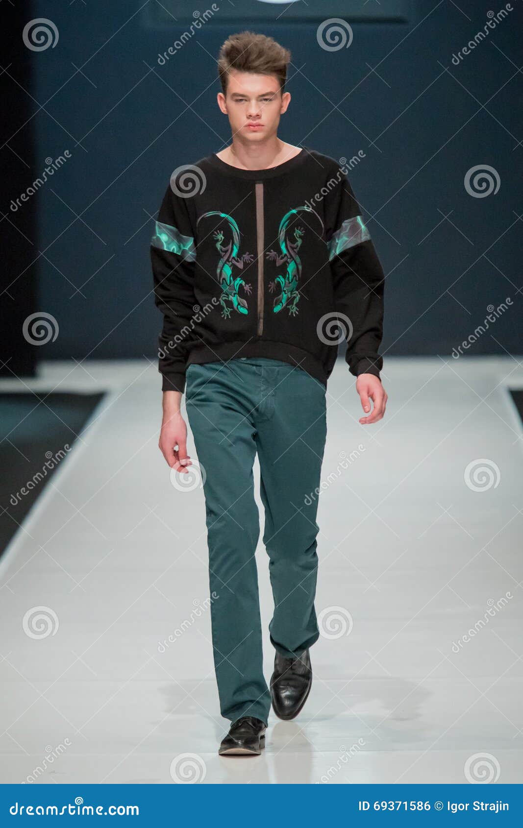 The Men Model at the Fashion Show Valentin Yudashkin in Moscow Fashion ...