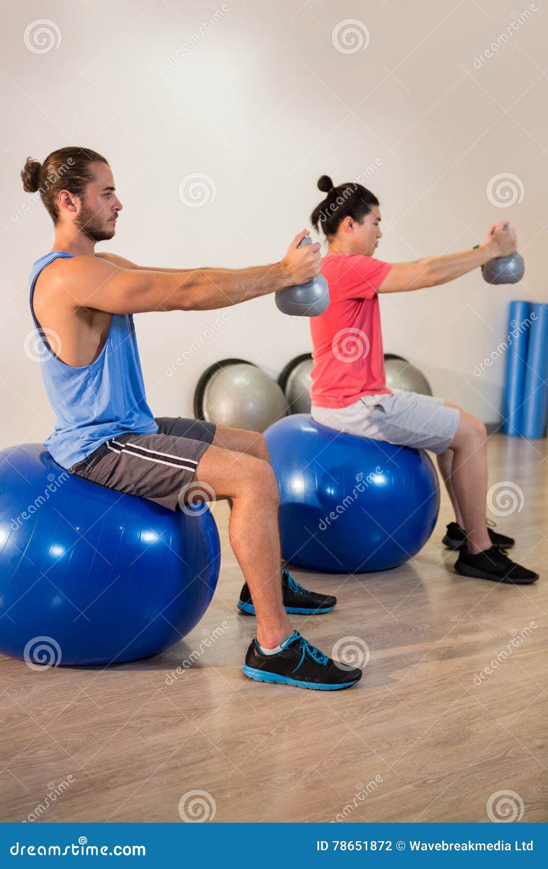 Men Performing Stretching Exercise Editorial Photography Image of