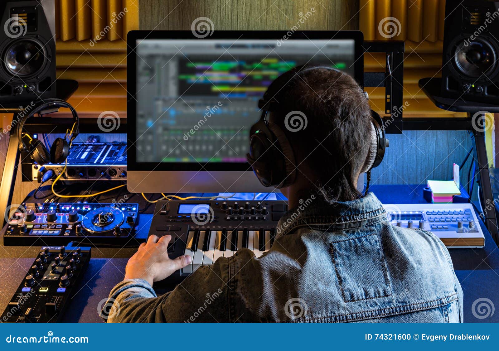 Men Produce Electronic Music Stock Photo Image of produce, electric