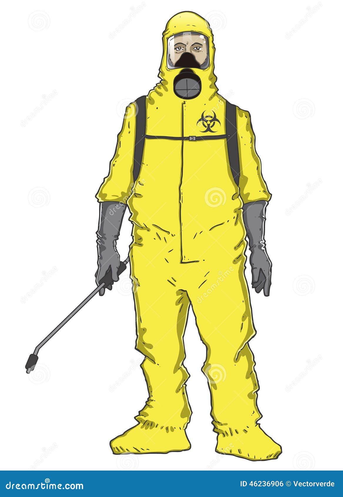 Men in protective suit stock vector. Illustration of safety 46236906