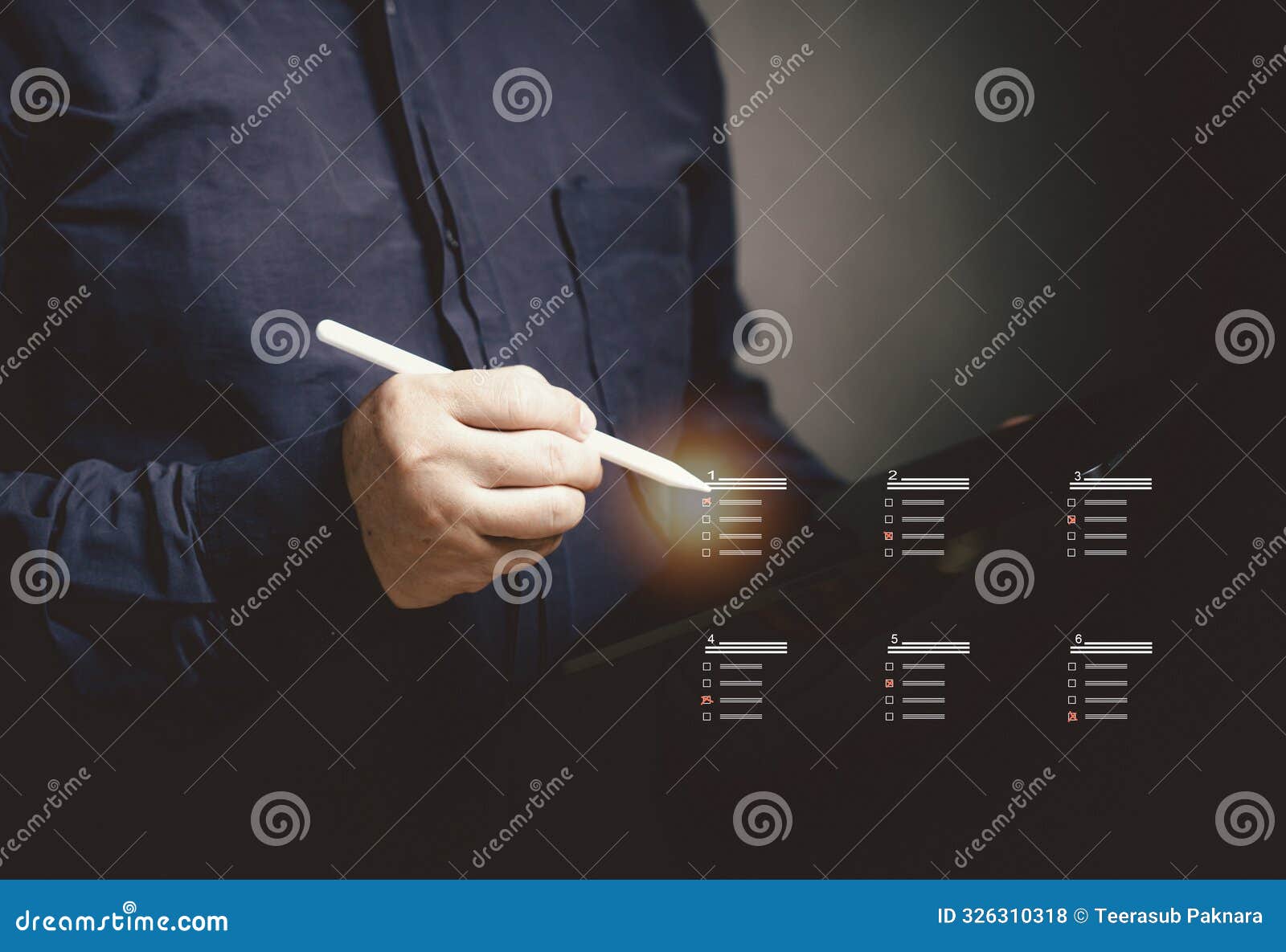 men rated their checklist satisfaction with the service list. poll answering questionnaires. business and marketing quality rating