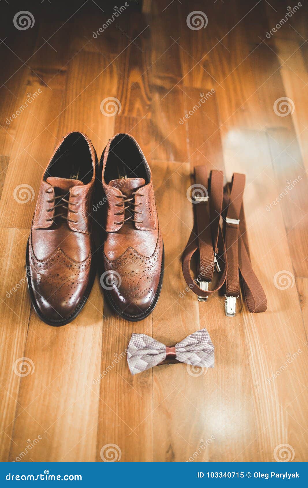 Men`s Accessories with Luxury Shoes. Top View Stock Image - Image of ...