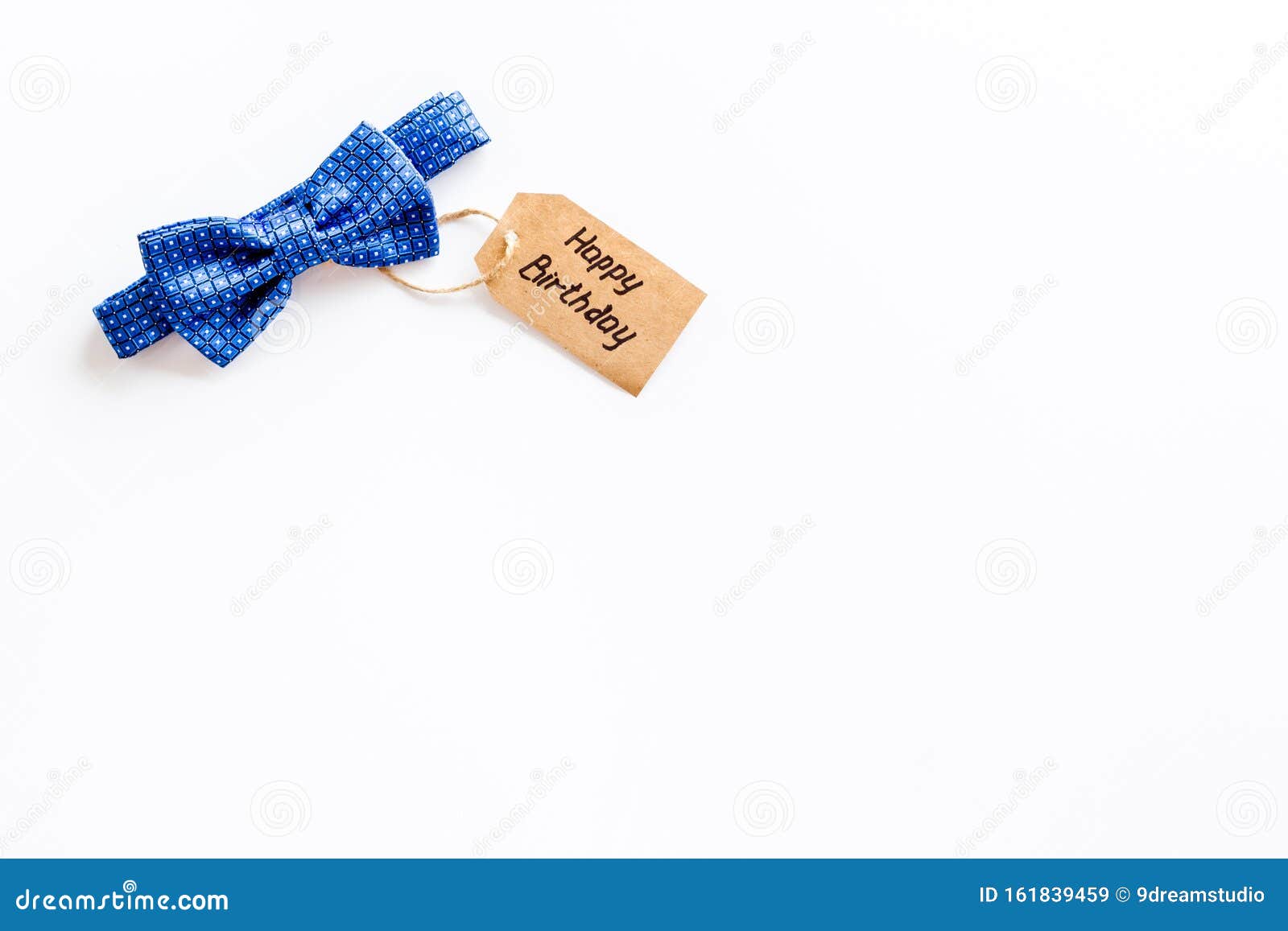 Men`s Birthday Concept. Happy Birthday Text and Bow Tie on White ...