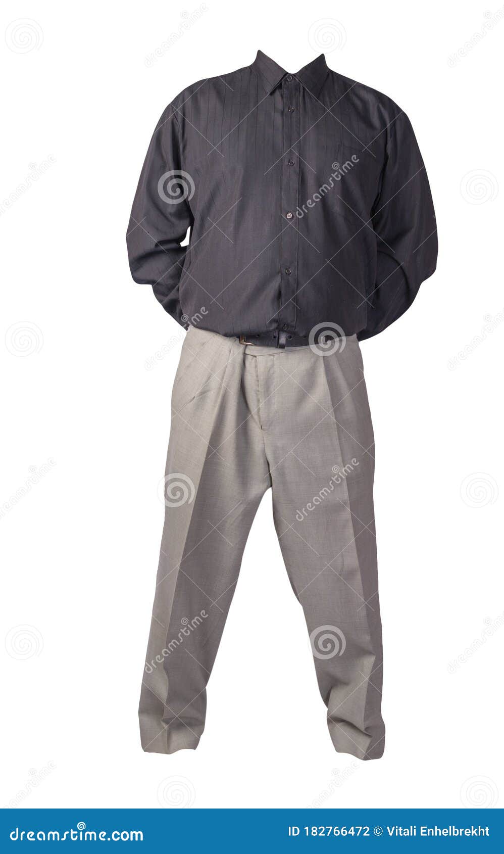 Men`s Shirt And Pants Isolated On White Background Stock Photo - Image ...