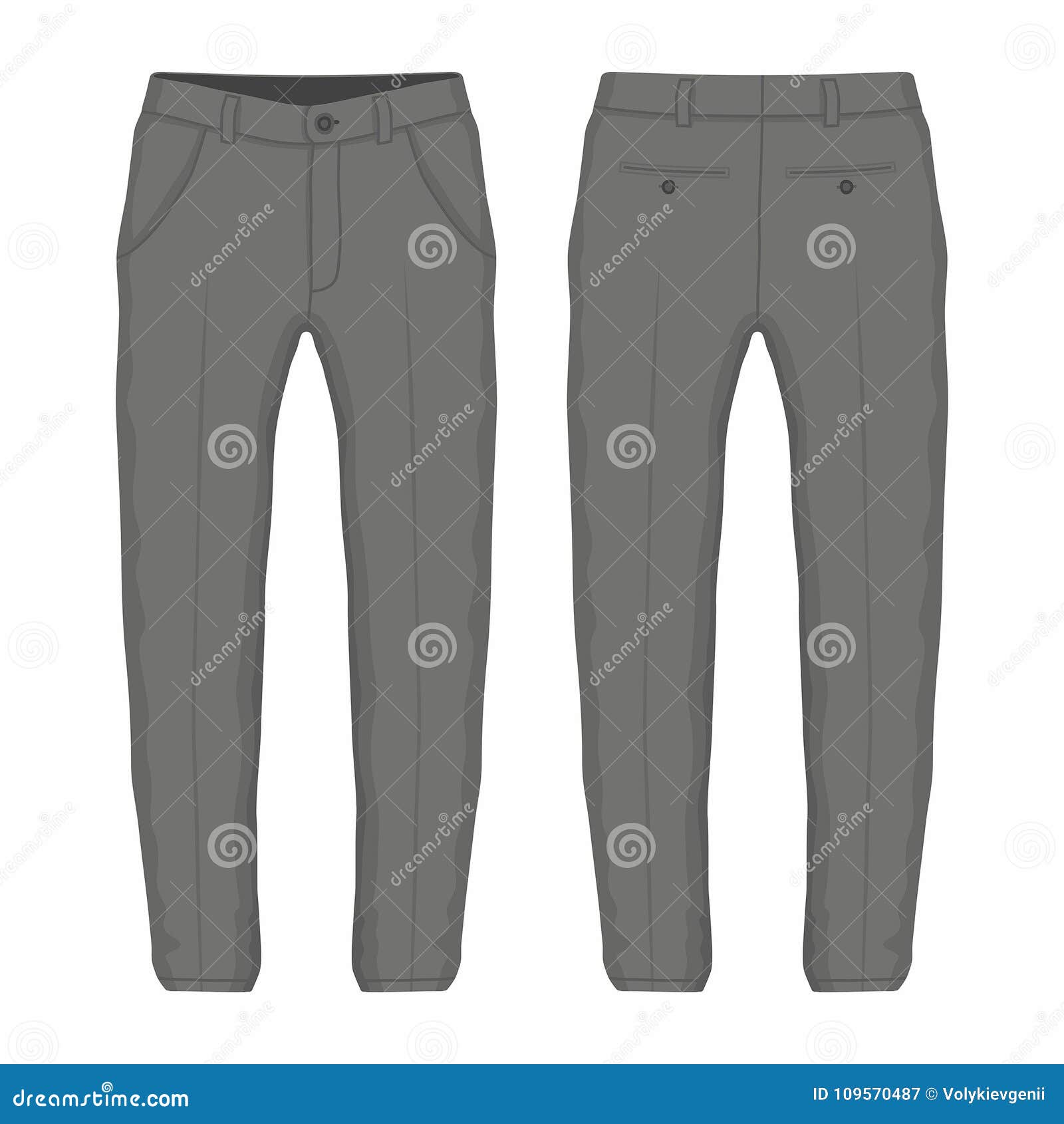 Men`s black trousers stock vector. Illustration of line - 109570487