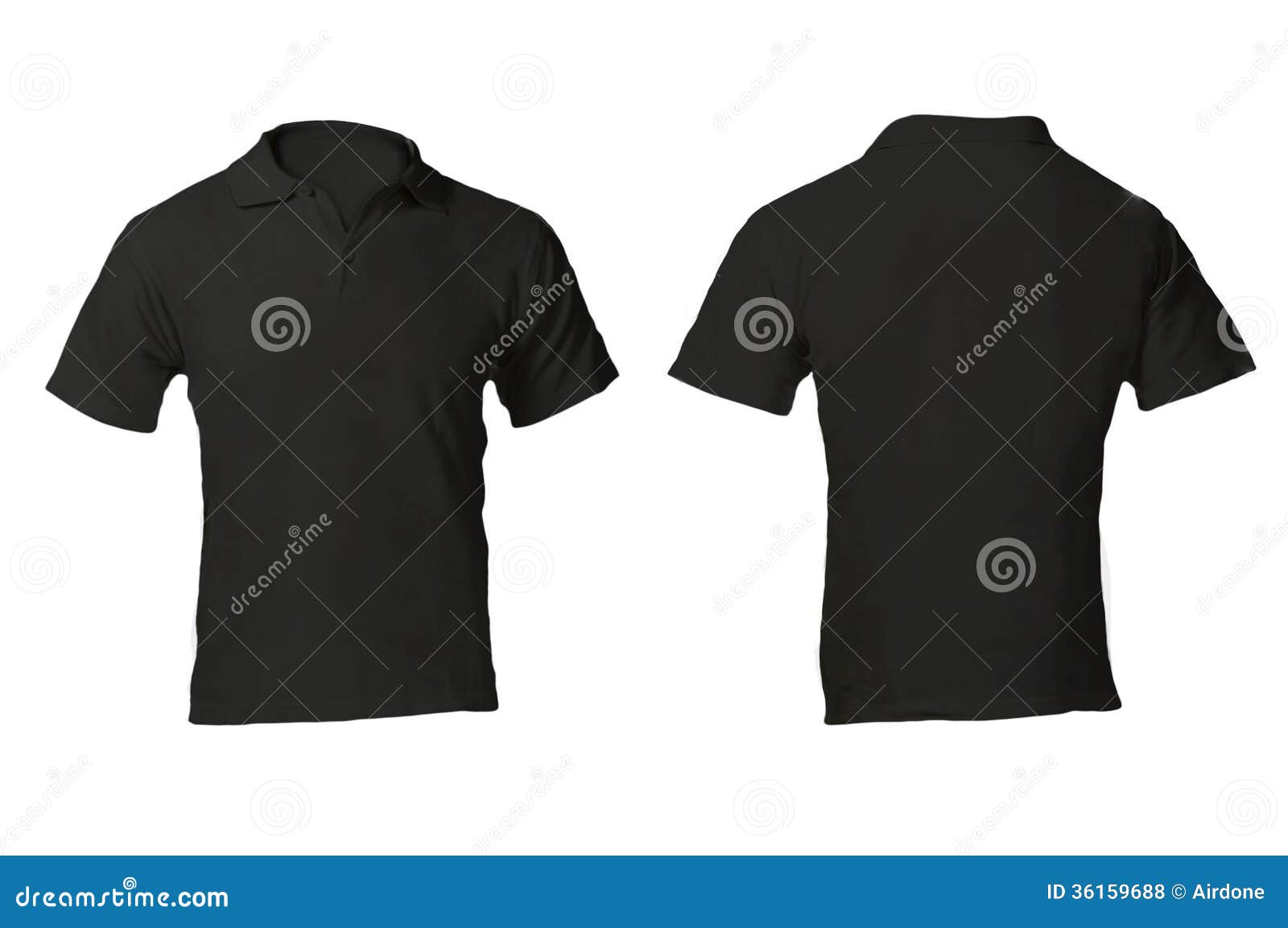 plain black polo shirt back