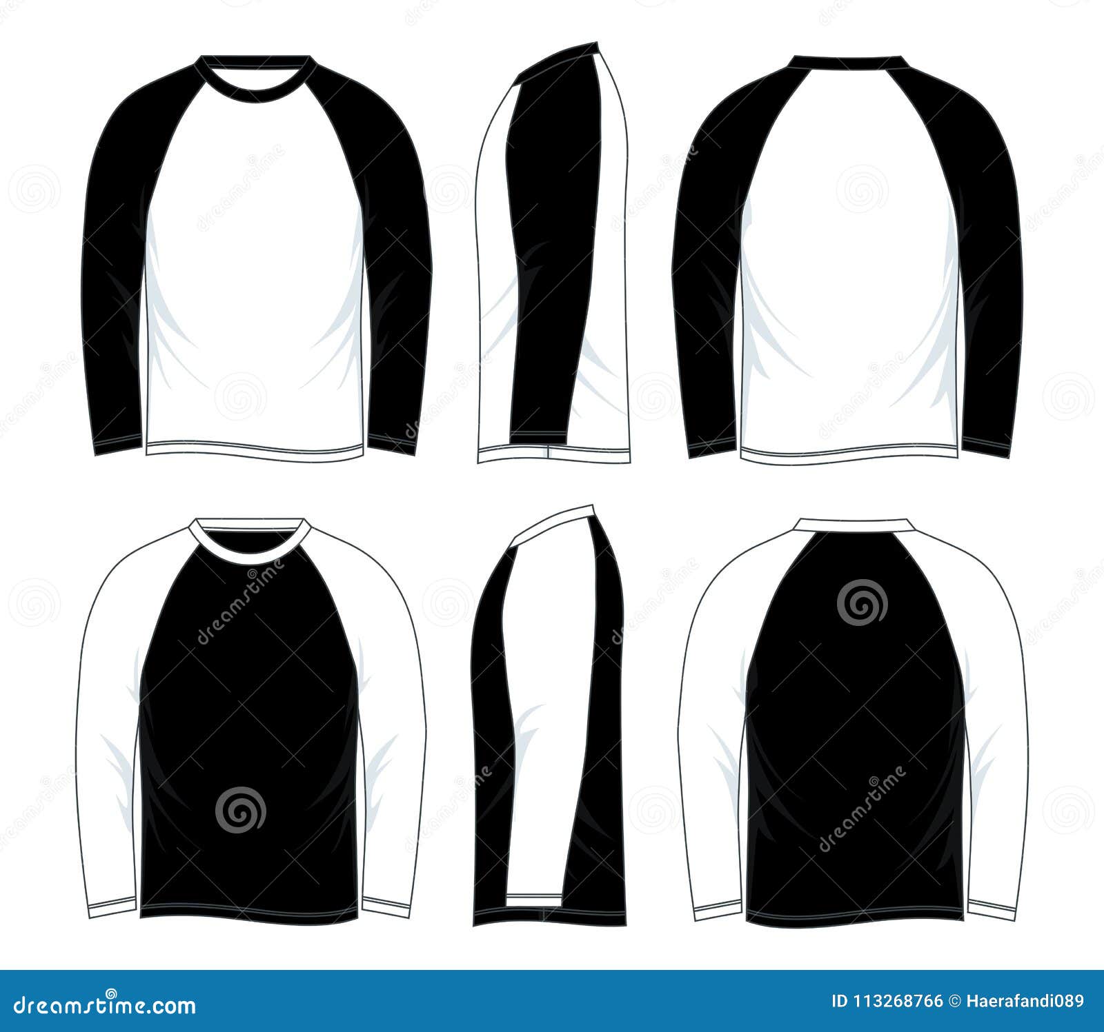 black white raglan