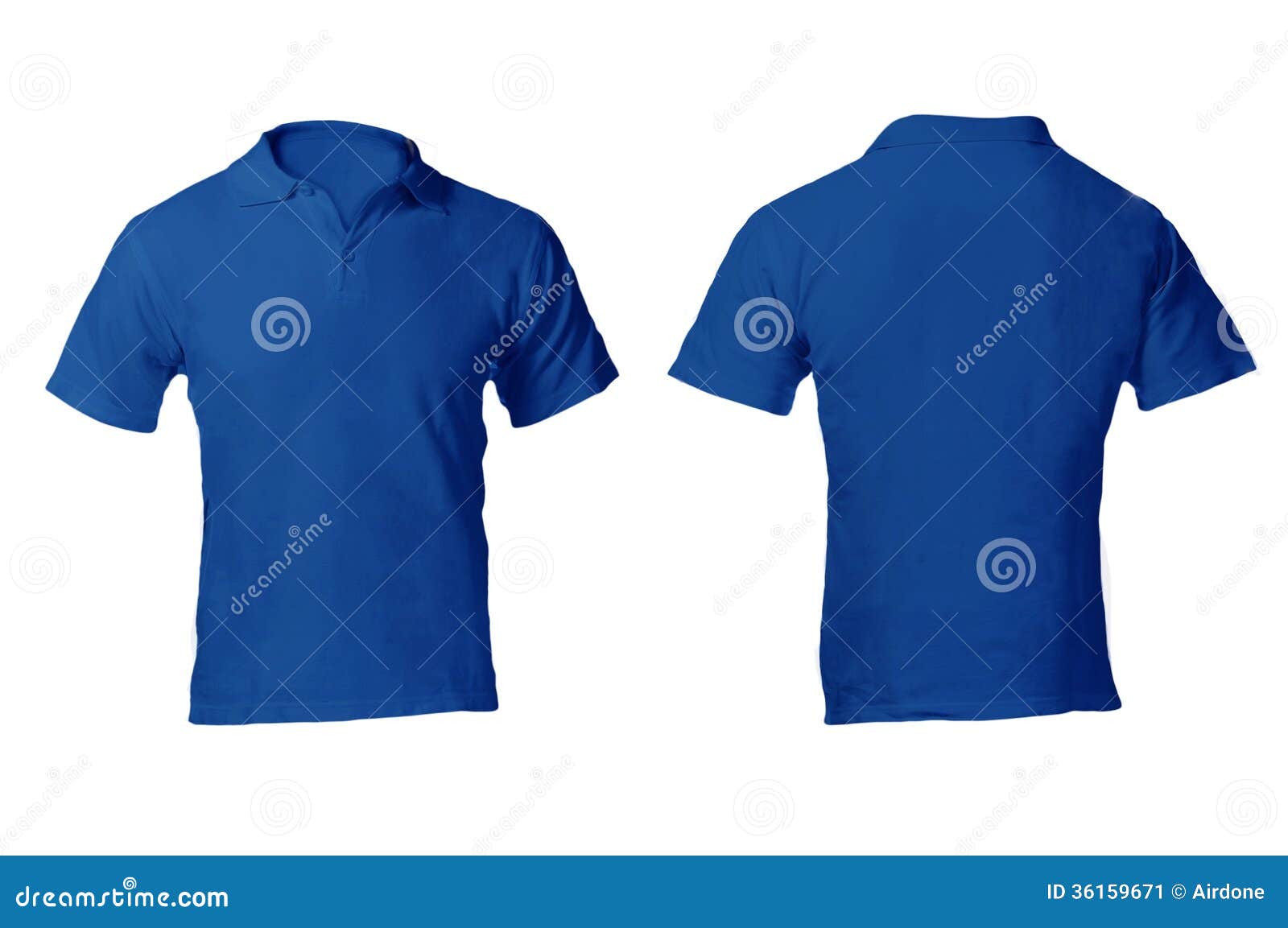 Download Men's Blank Blue Polo Shirt Template Stock Image - Image ...