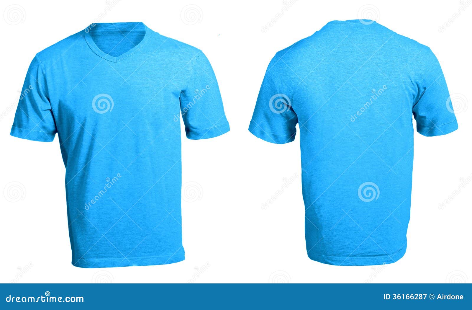 Men S Blank Blue V-Neck Shirt Template Stock Image - Image of cloth ...