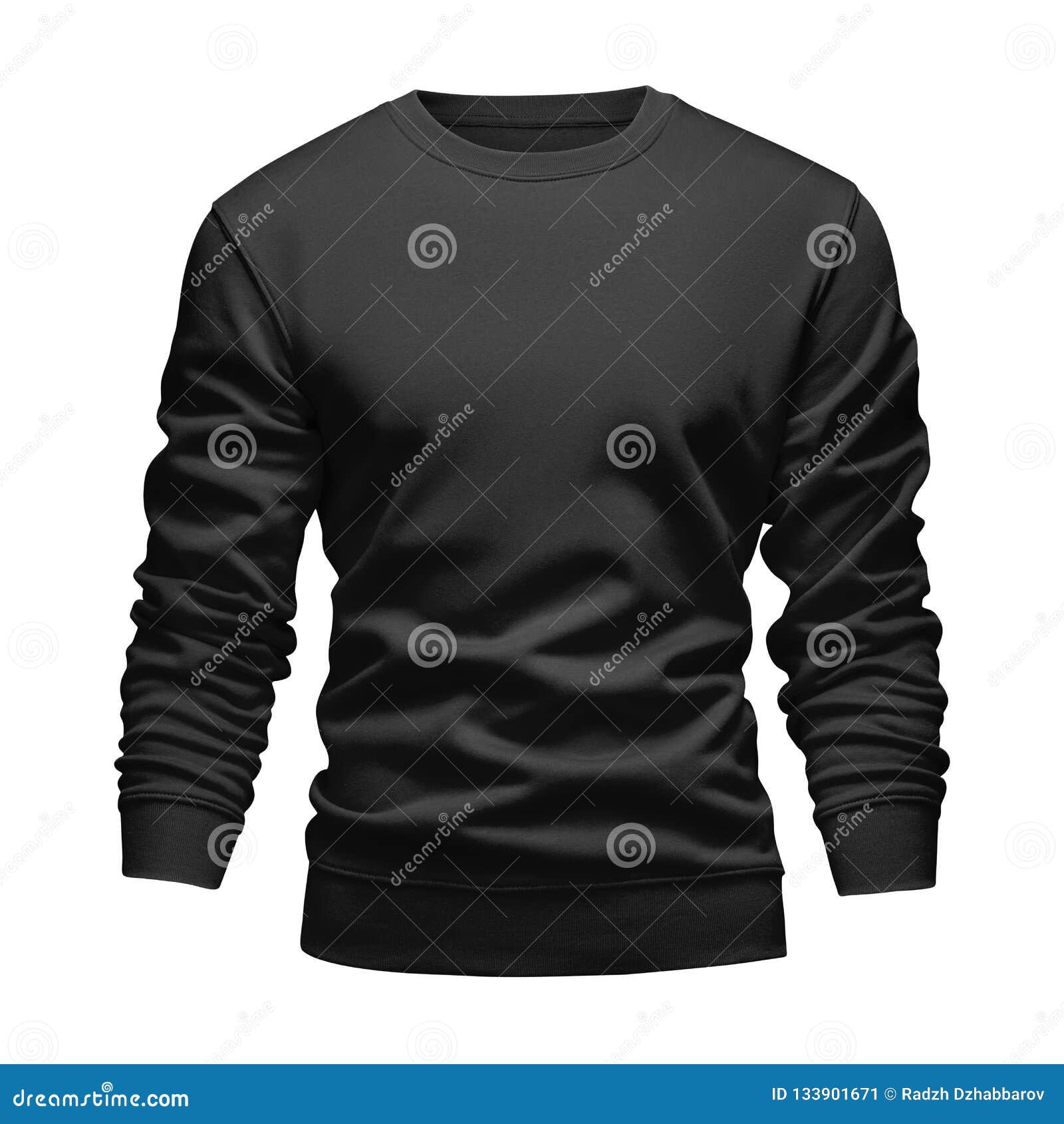 Download Men`s Blank Mockup Black Sweatshirt Wavy Concept With Long ...