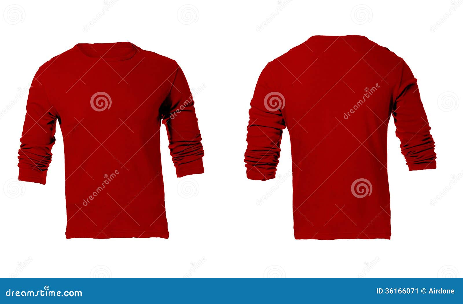 Download Men S Blank Red Long Sleeved Shirt Template Stock Image - Image of apparel, mock: 36166071