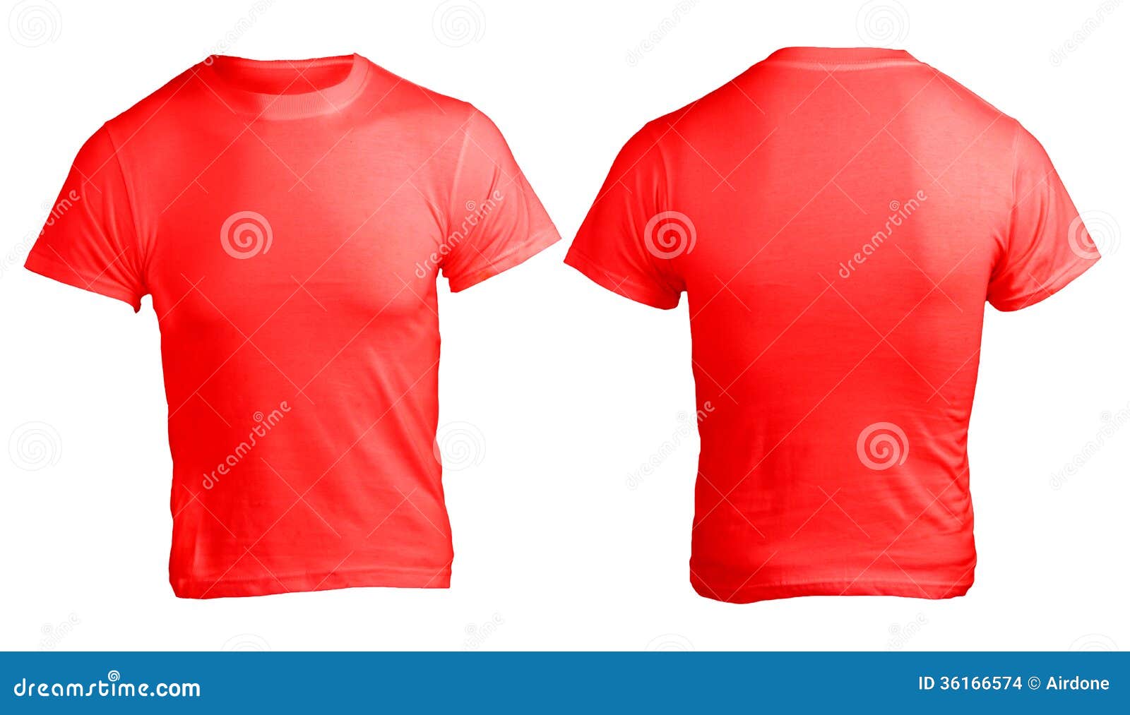 Download Men S Blank Red Shirt Template Stock Photo - Image of ...