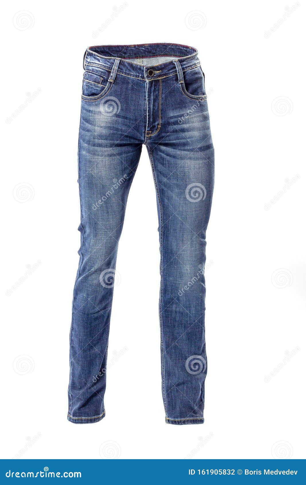 Men`s Blue Jeans Isolated on White Background Stock Photo - Image of ...