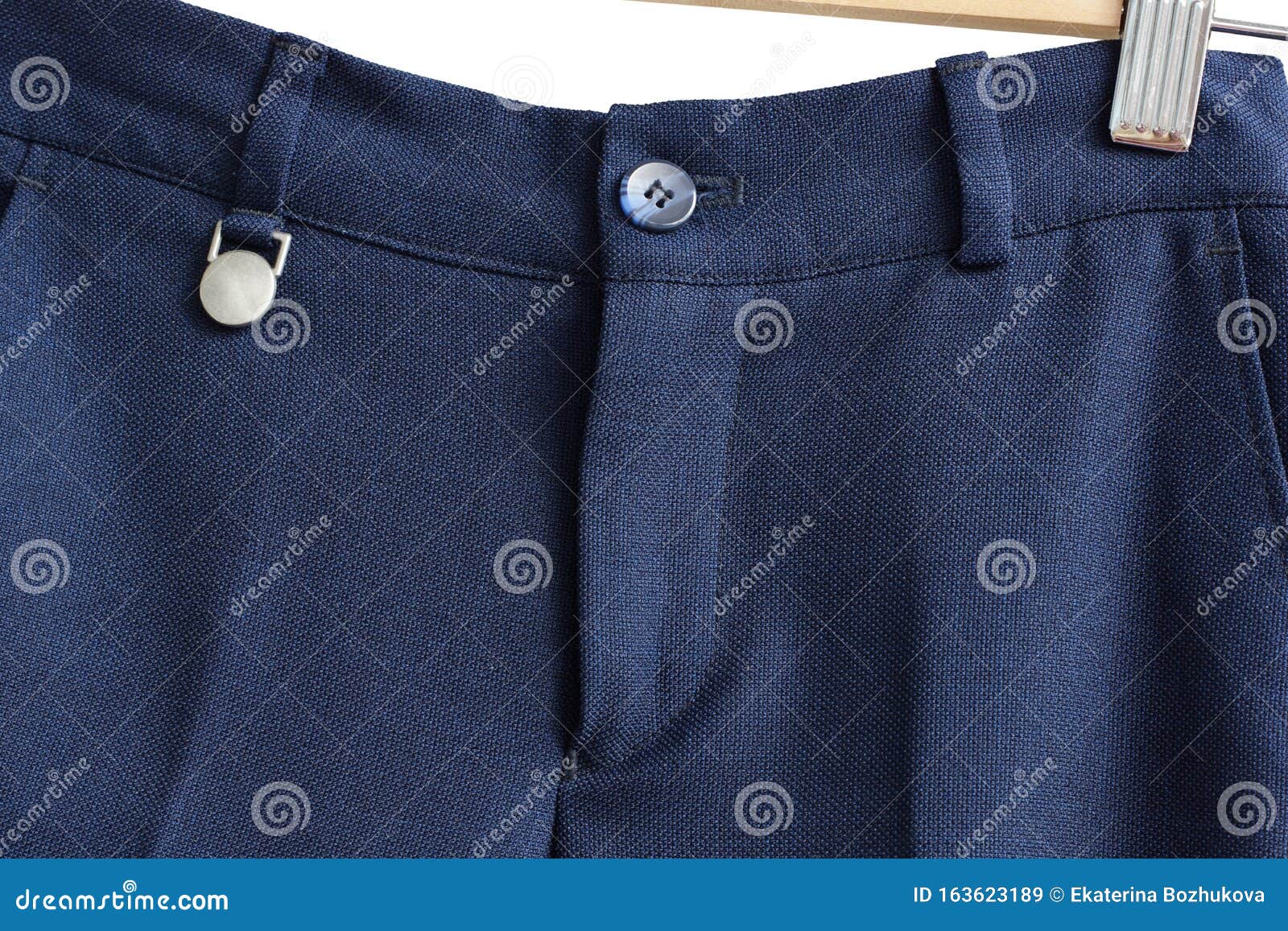 Men`s Blue Pants on a Hanger. Part Stock Image - Image of business ...