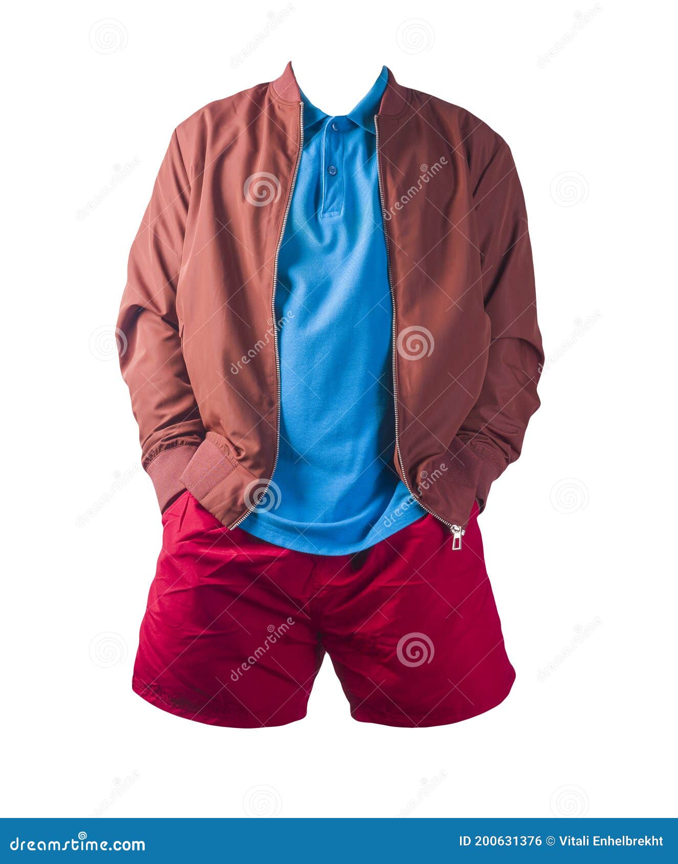 polo shirt and bomber jacket