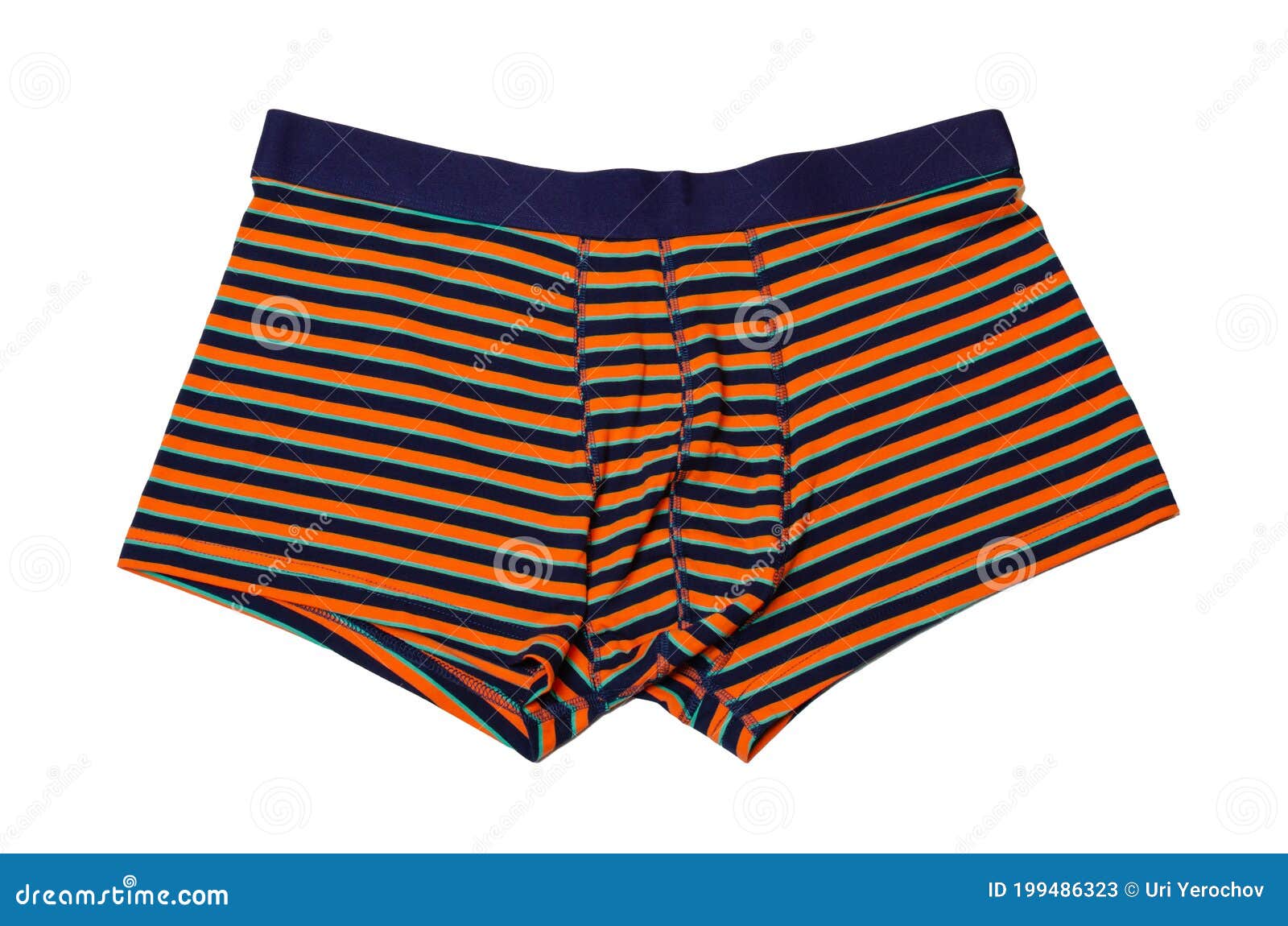 Men`s Boxers Underpants in Colored Stripes on a White Background Stock ...