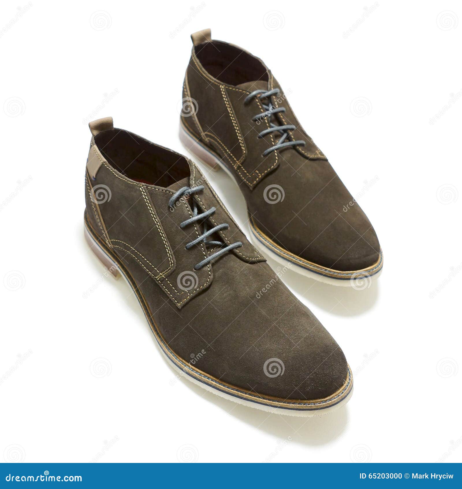 Men S Casual Shoes Medium Brown Stock Photo - Image of laces, attire ...