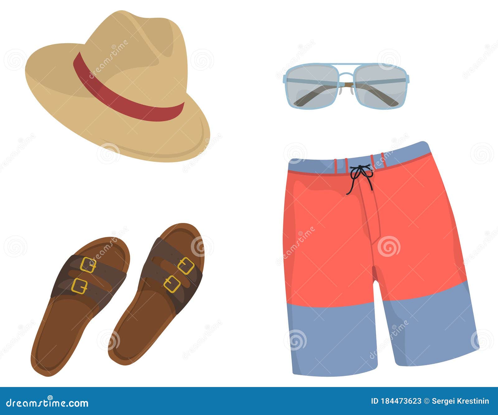 Men`s Clothing and Accessories. Stock Vector - Illustration of travel ...