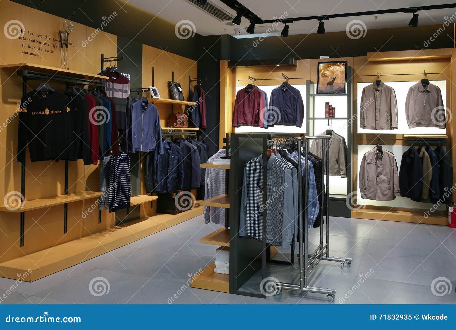 Men`s clothing store editorial image. Image of display - 71832935