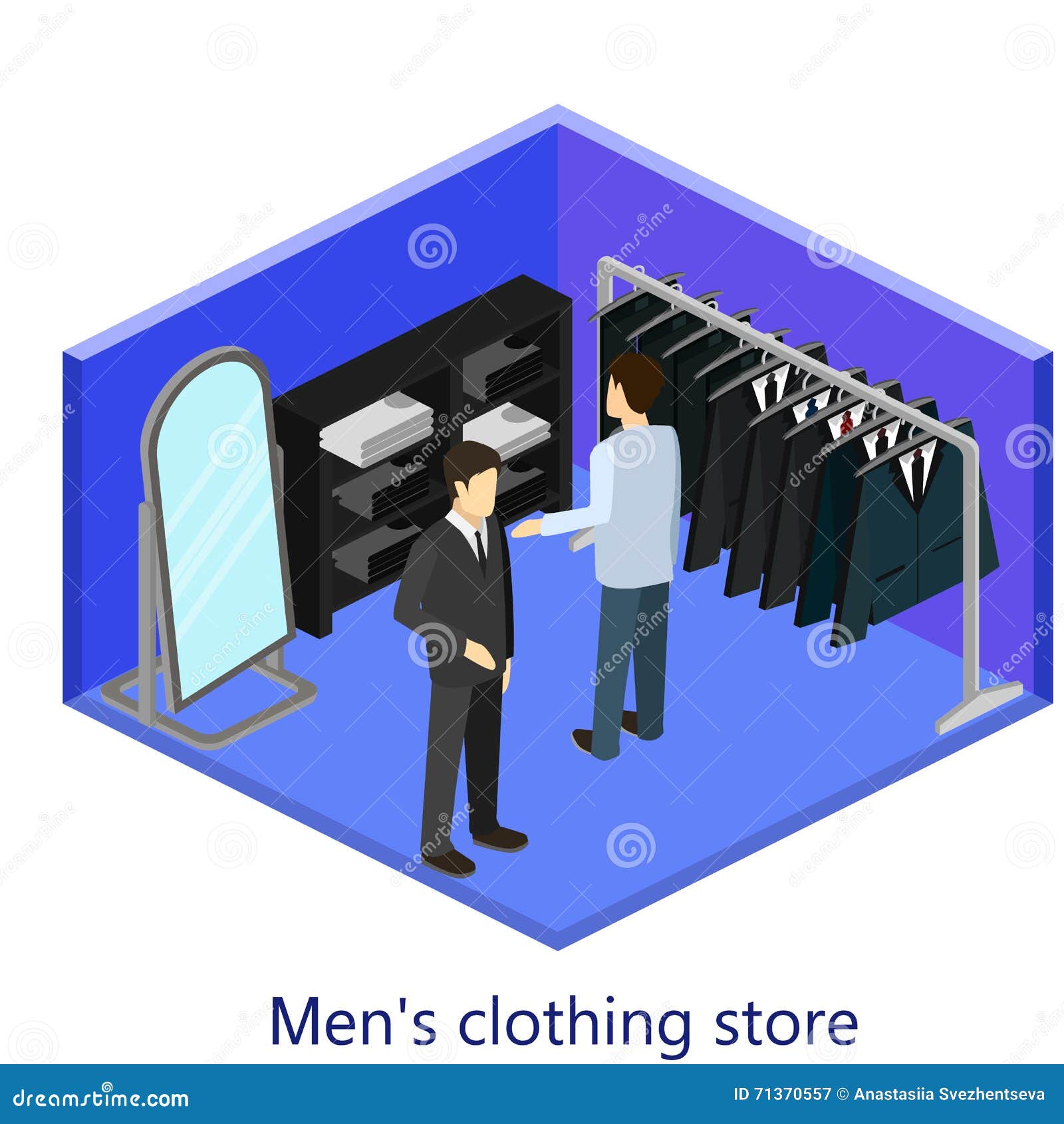 Men s clothing store stock illustration. Illustration of black - 71370557