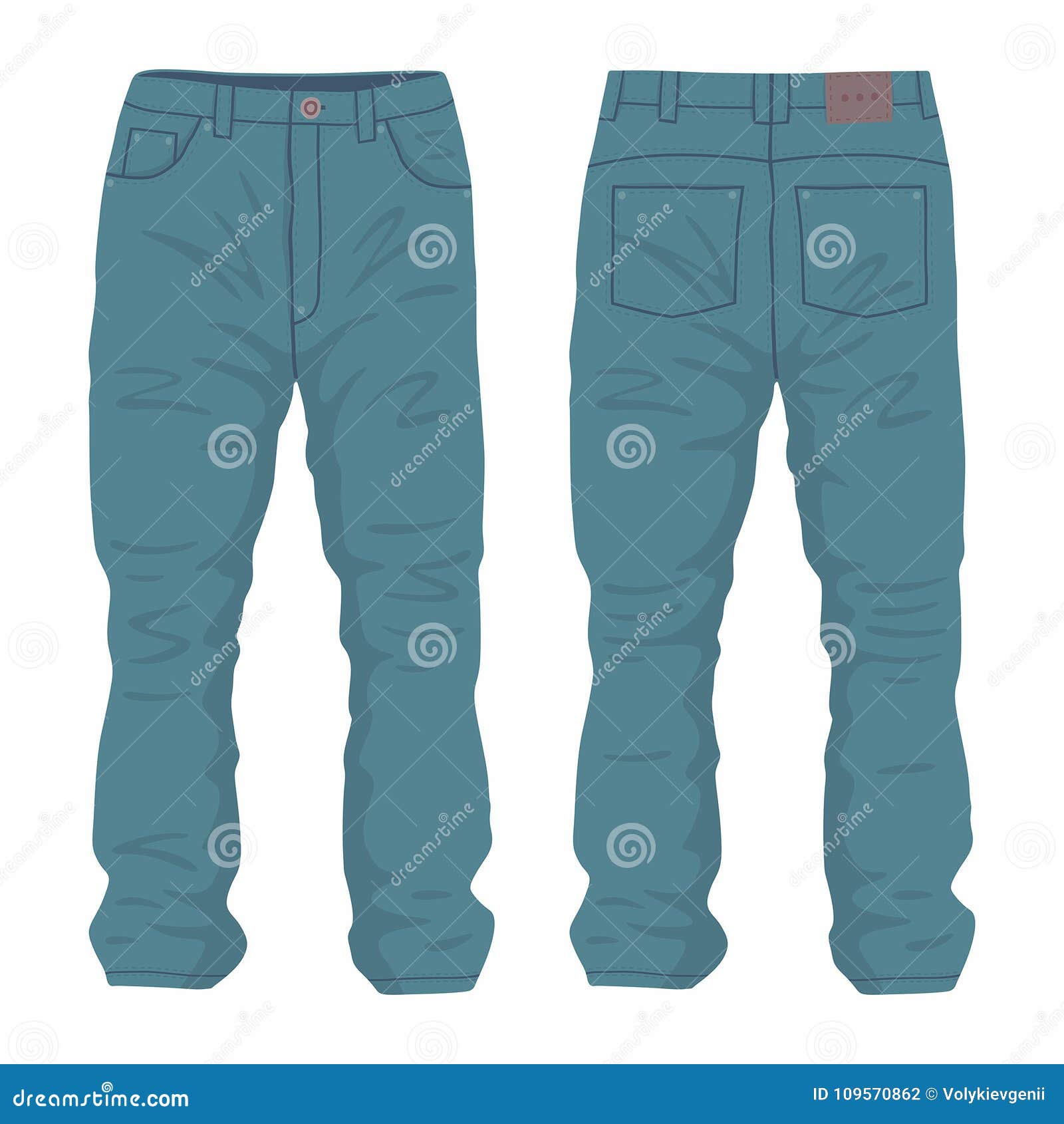 Men`s dark blue jeans stock vector. Illustration of male - 109570862