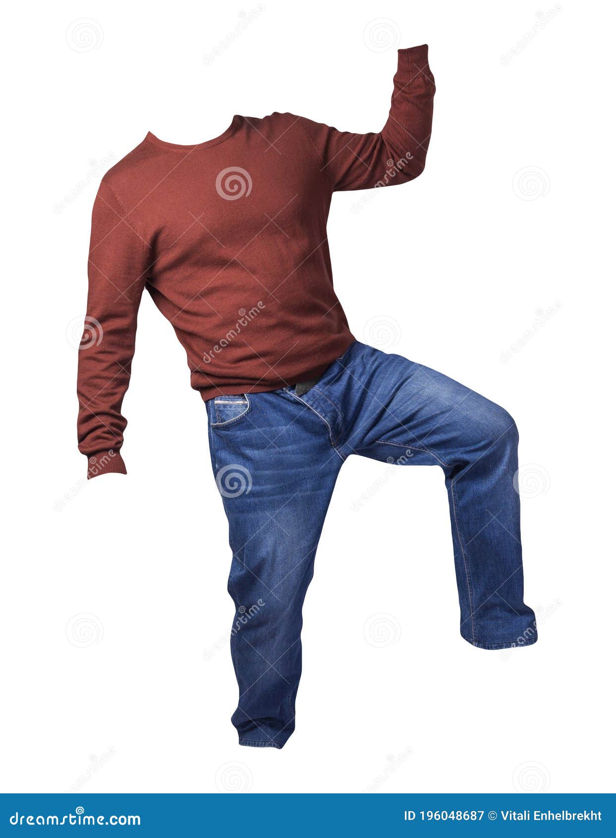 Men`s Sweater and Jeans Isolated on White Background.casual Clothing ...