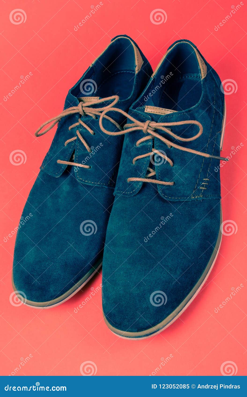 Men`s Fashion. a Pair of Elegant Blue Men`s Shoes. Stock Image - Image ...