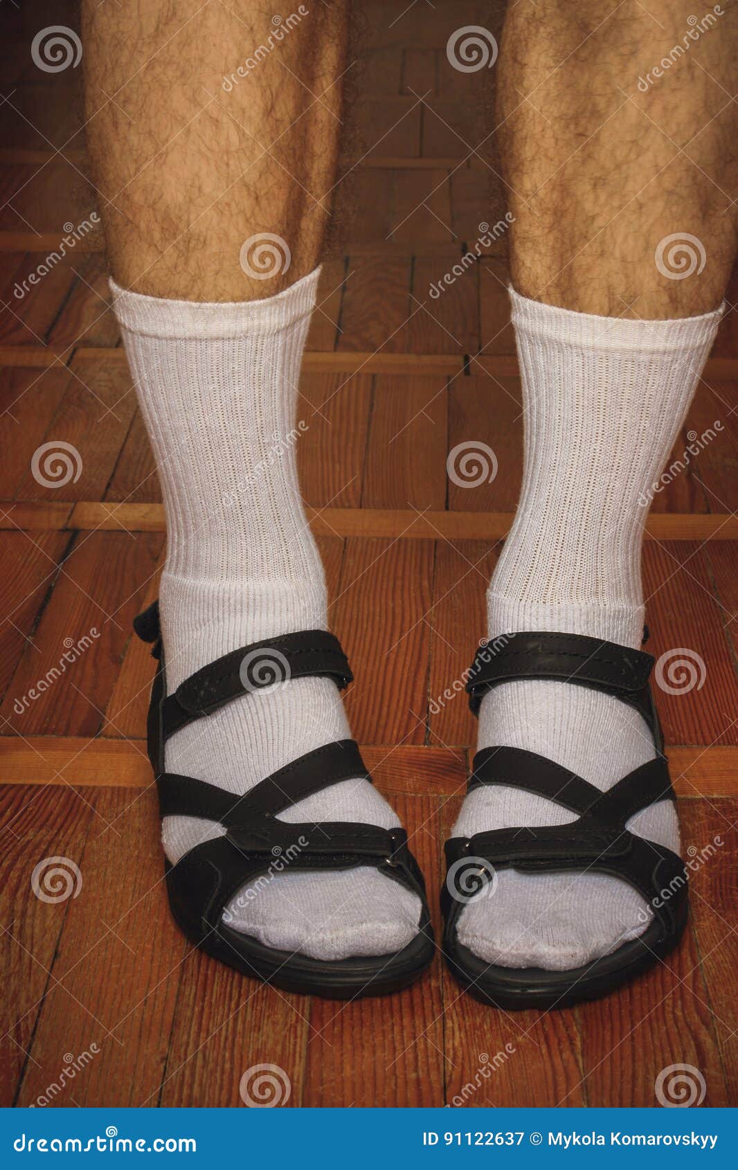 male feet in sandals