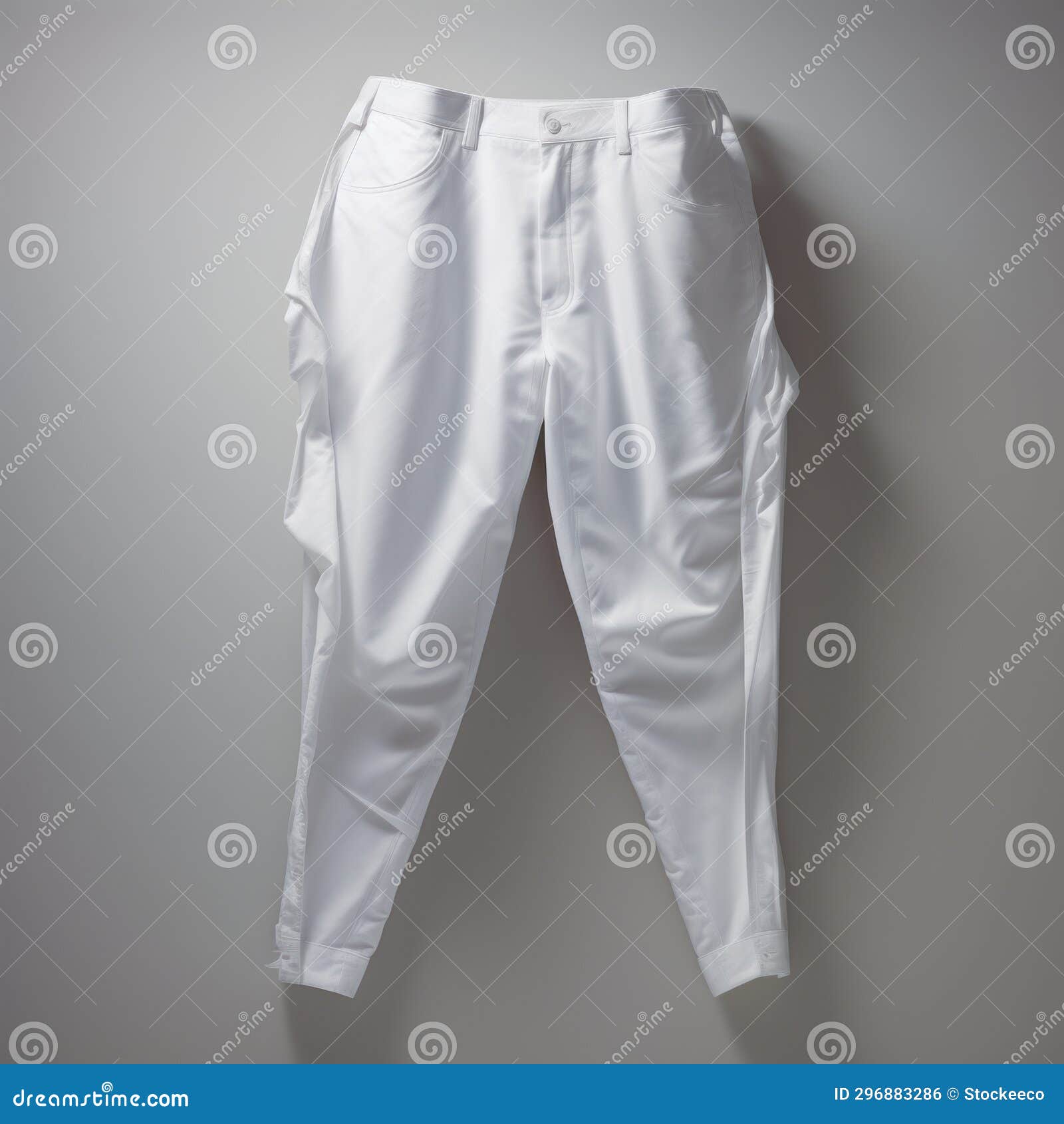 white pants with thigh pockets - hyperrealistic precision in ron english style