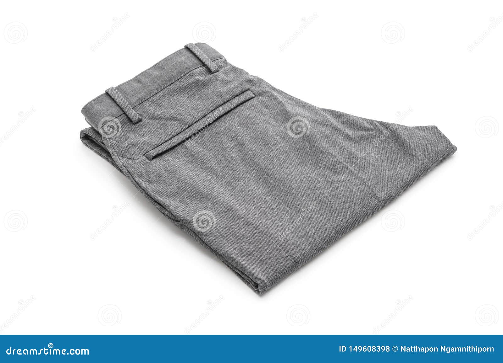 Men S Grey Pants on White Background Stock Photo - Image of male ...