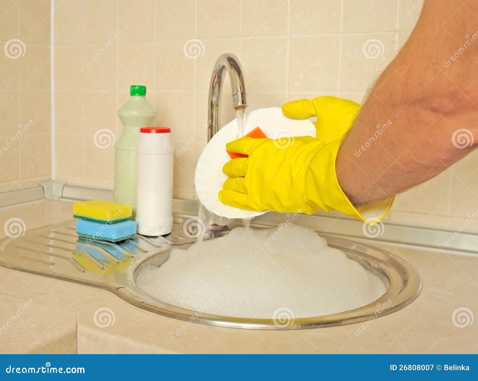 Men s hands washing dish stock image. Image of closeup 26808007