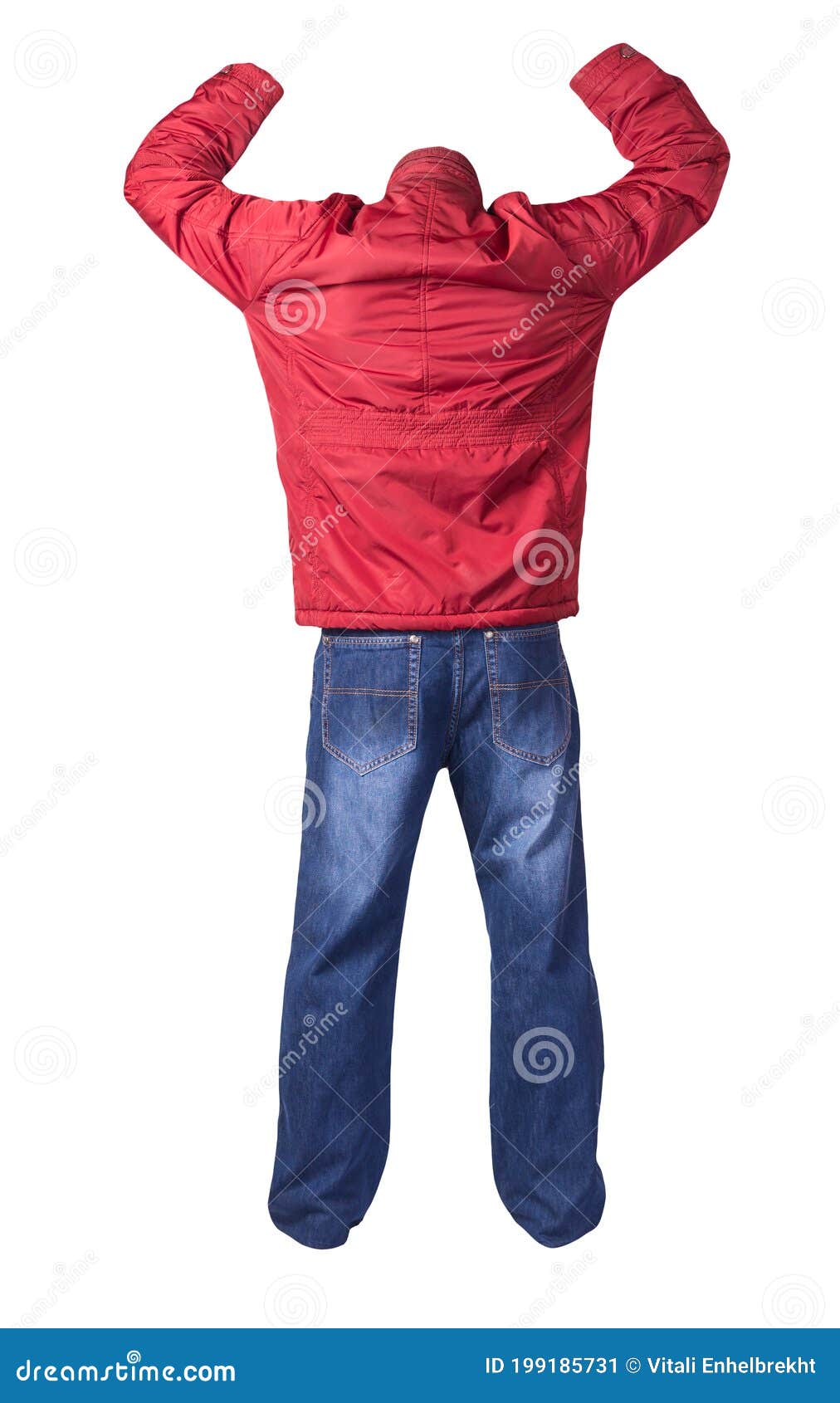 Men`s Jacket and Jeans Isolated on White Background Stock Image - Image ...