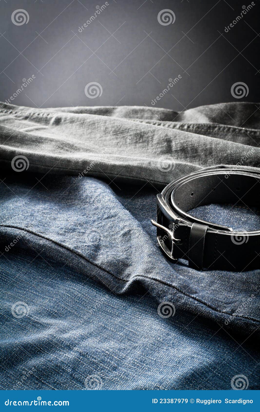 Men s jeans with belt and stock image. Image of pocket 23387979