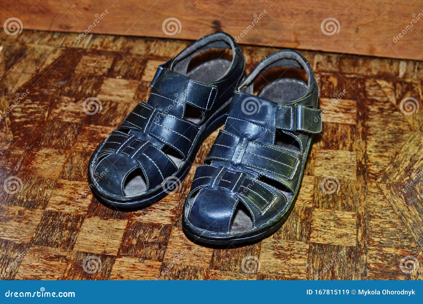 Men`s Leather Sandals - Casual Style Stock Image - Image of fashion ...
