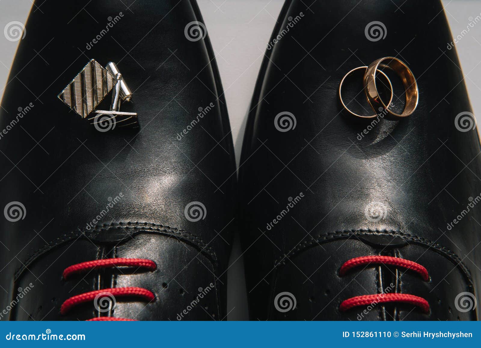 Men`s Leather Shoes, Watches and Cufflinks on the Background of a Brown ...