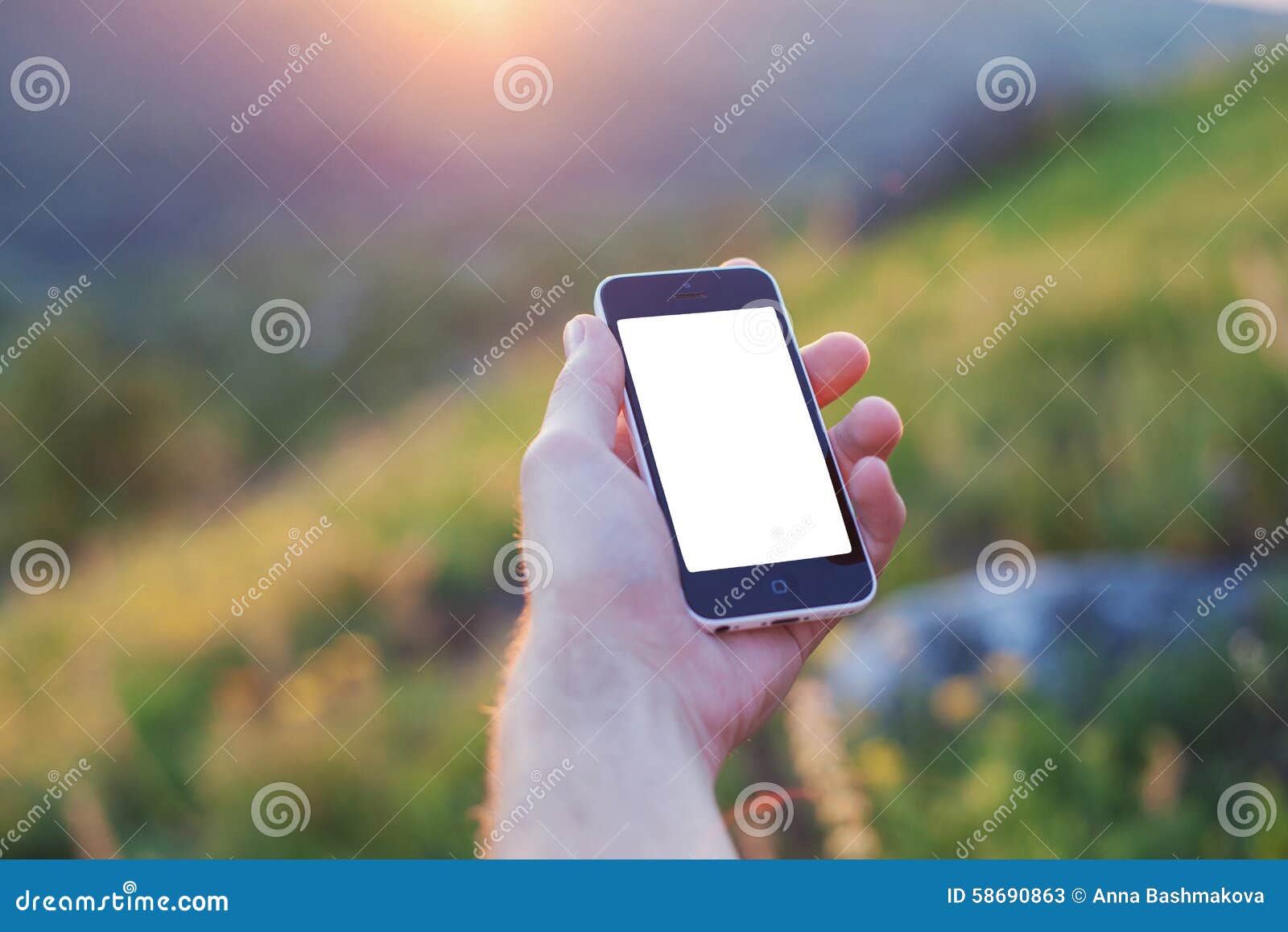 Men S Left Hand is Holding a Phone Stock Image Image of device, male