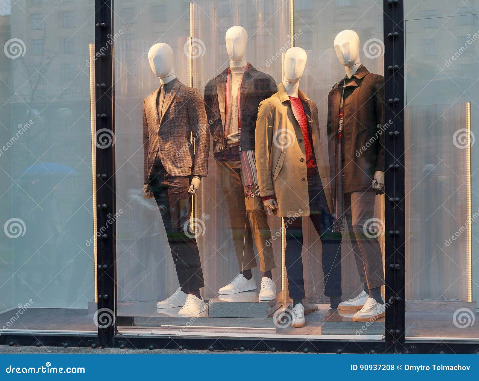 Men`s Mannequins in the Window Editorial Stock Photo - Image of luxury ...