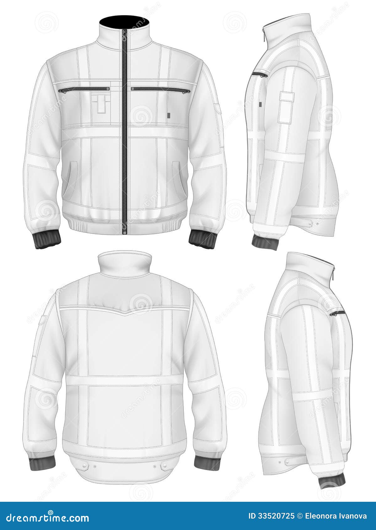 Download Men S Reflective Safety Jacket Stock Vector - Illustration ...