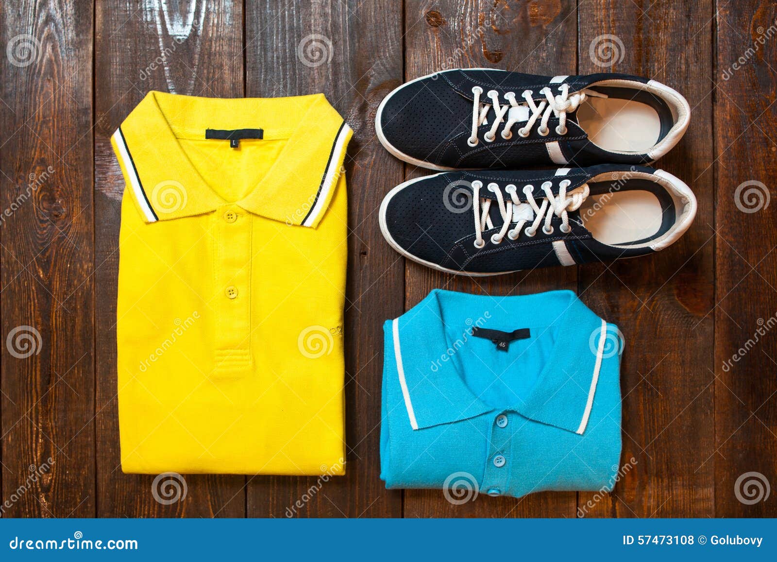 Men S Set : Polo and Running Shoes Stock Photo - Image of sport ...