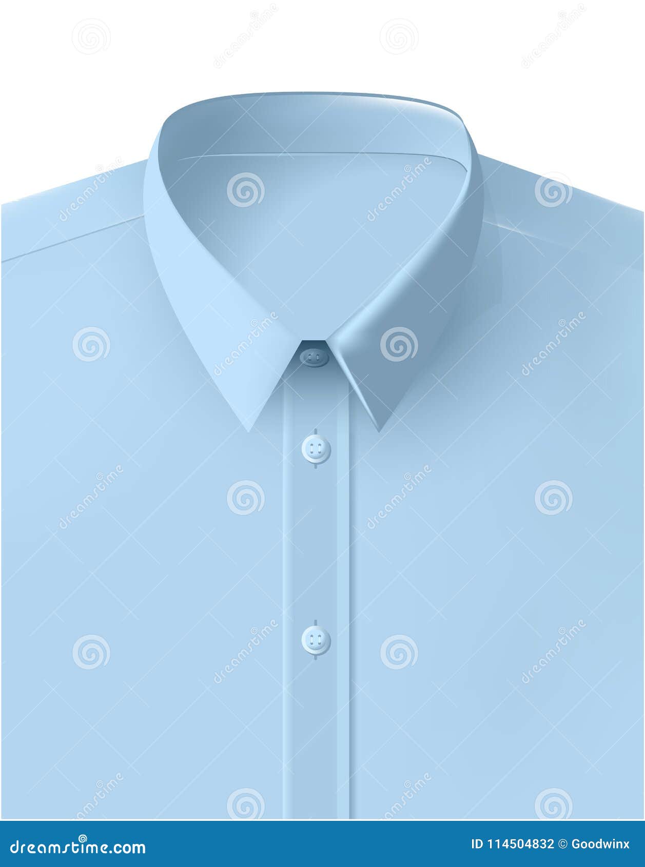 Men`s Shirt Blue Color Clean Packed Vector Light Blue Stock Vector ...