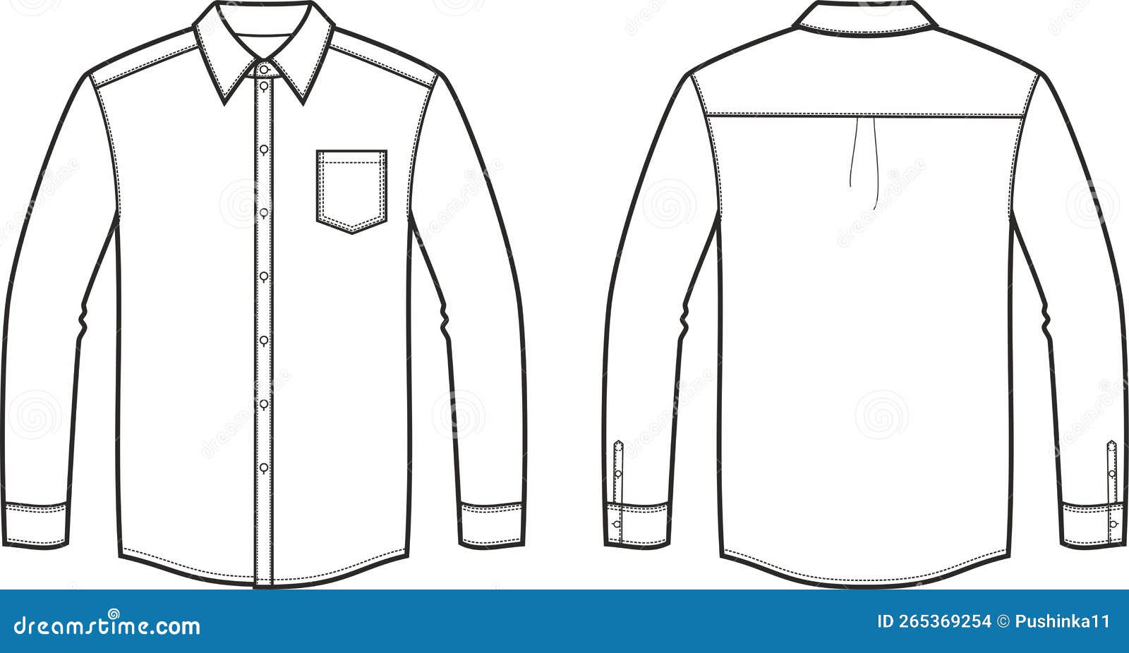 Men`s business shirt stock vector. Illustration of modern - 265369254