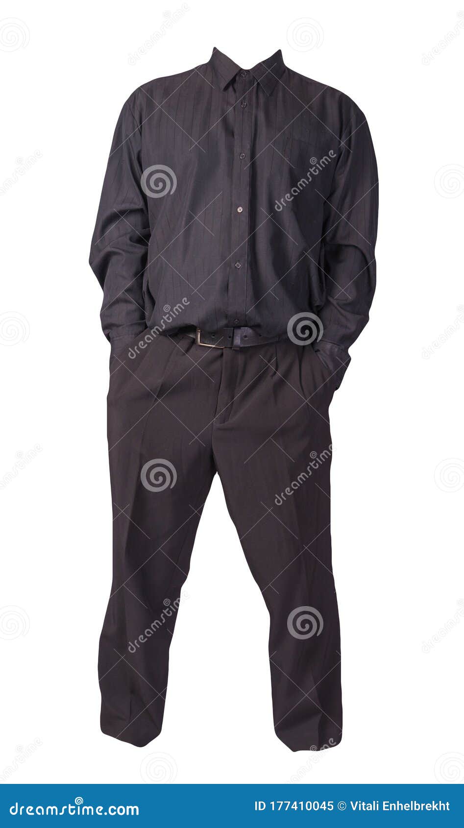 Men`s Shirt and Pants Isolated on White Background Stock Image - Image ...