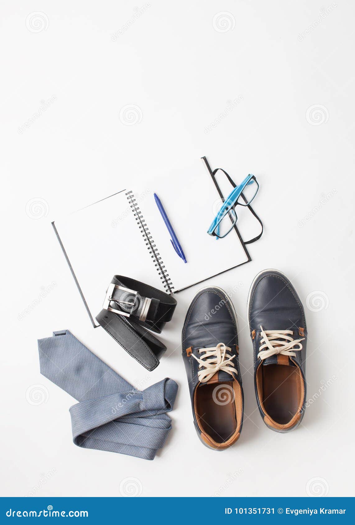 Men`s Shoes and Accessories on White Stock Image - Image of business ...