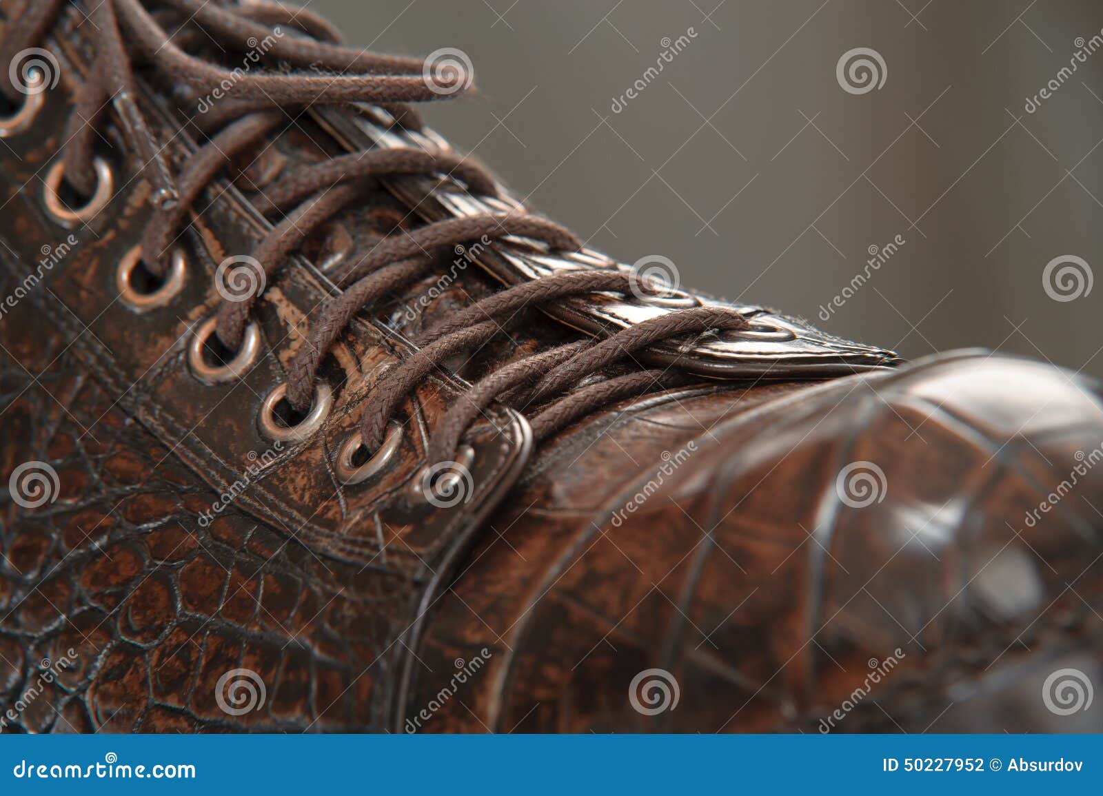 Men S Shoes Made from Crocodile Leather Laces Stock Photo - Image of ...