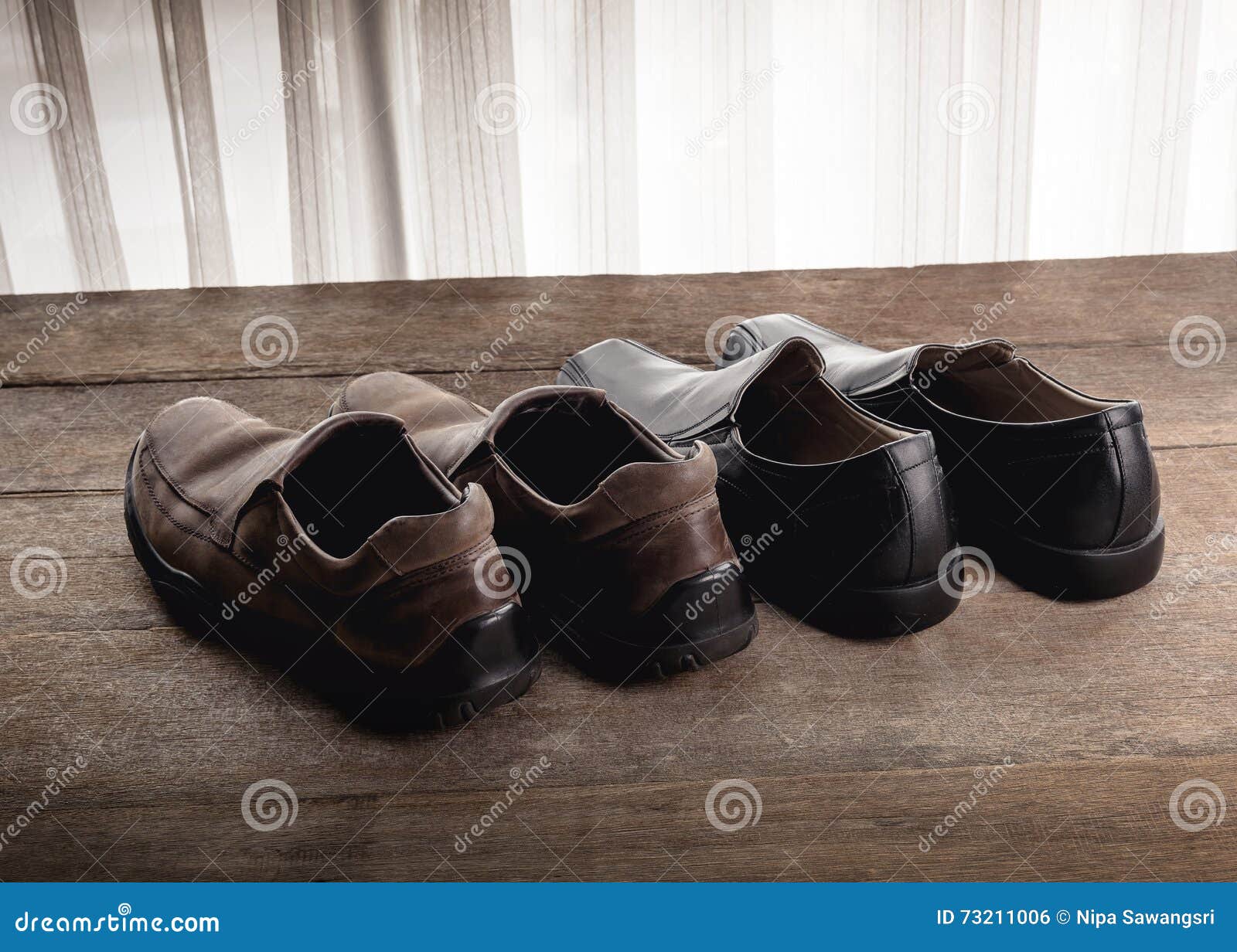 Men S Shoes on Wooden Background Stock Photo - Image of style ...