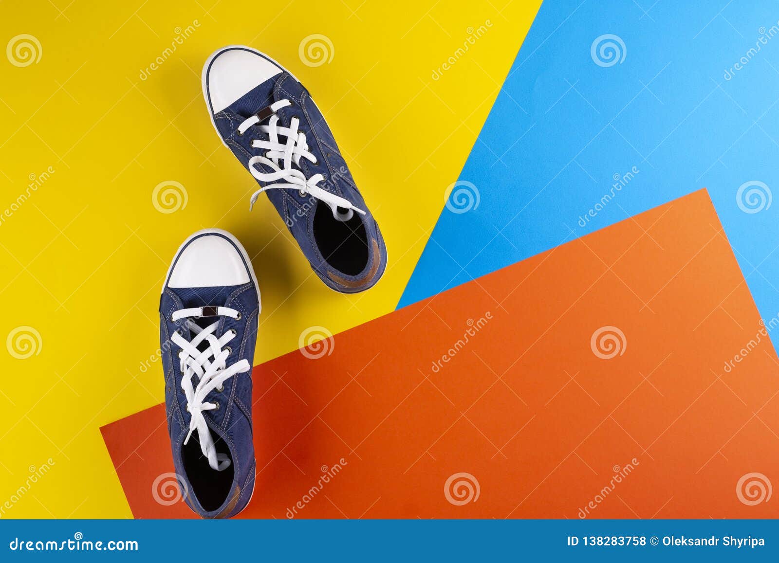 Men`s sneakers top view stock photo. Image of rubber - 138283758
