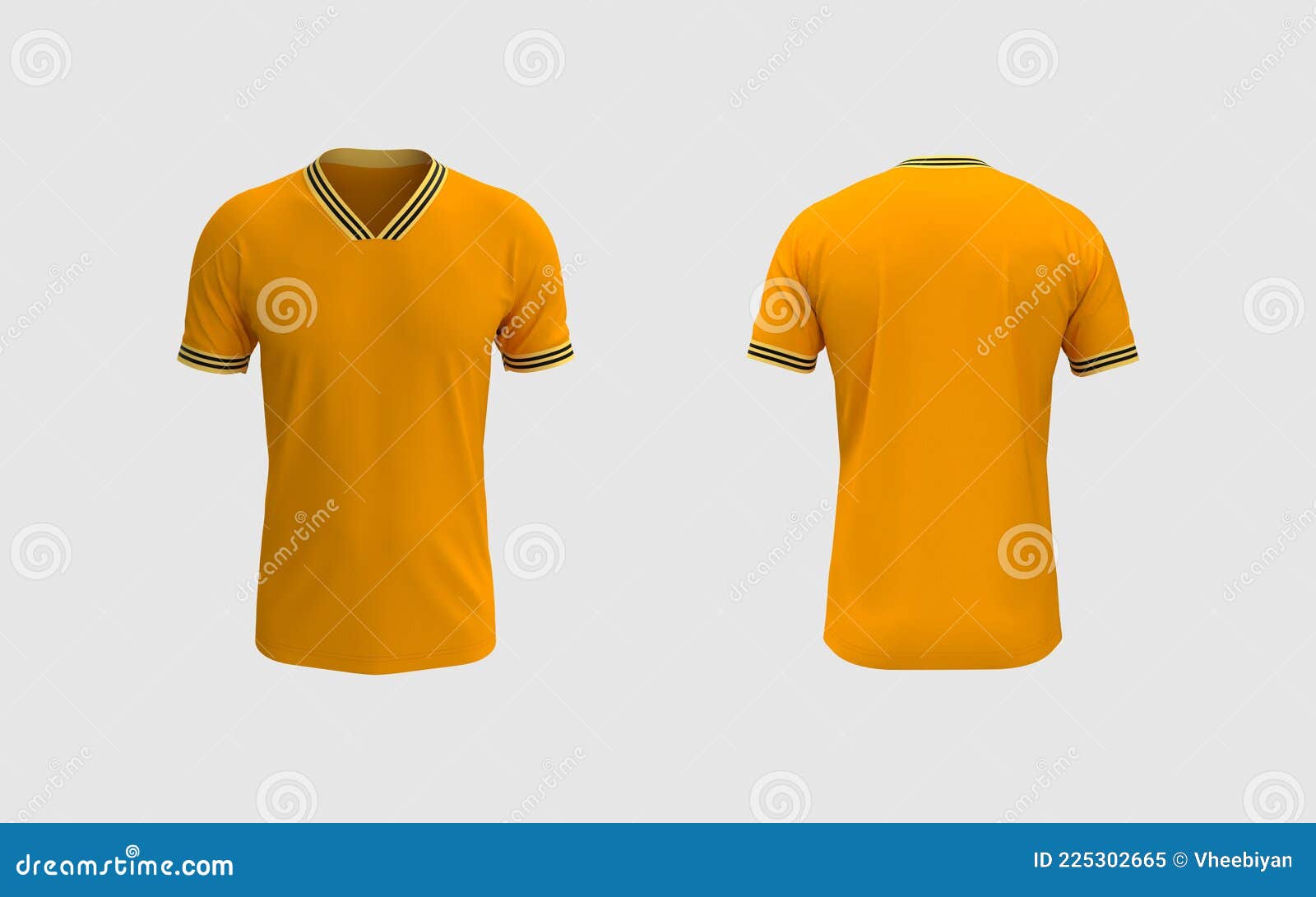 Men`s Soccer T-shirt Mockup in Front, Side and Back Views Stock ...