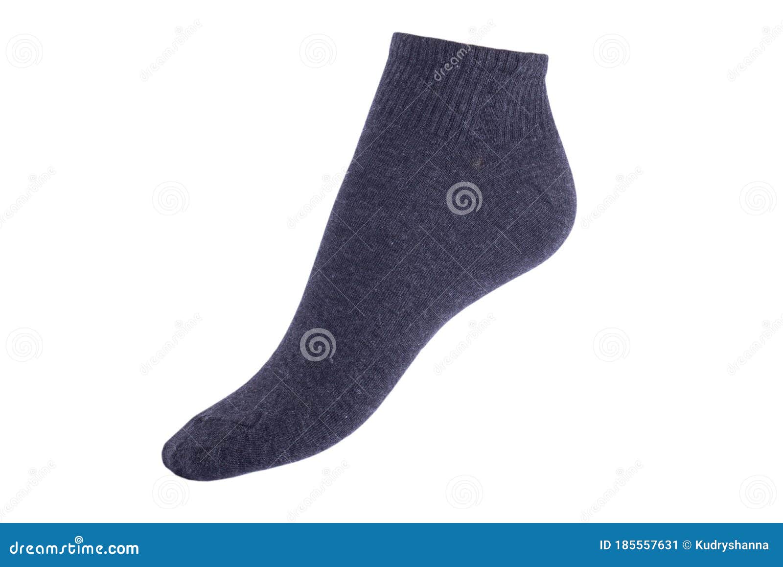 Men`s Socks on the Foot on a White Background Isolated Stock Image ...